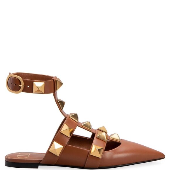 Valentino Garavani Roman Stud Ballerina Flats Selleria Womens Size 36.5 - Picture 4 of 16